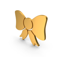 Bow Tie Symbol Gold PNG & PSD Images