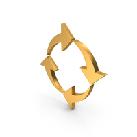Recycling Symbol Gold PNG & PSD Images
