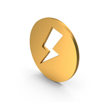 Power Symbol Gold PNG & PSD Images