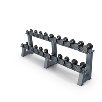 Gym Dumbbell Stand With Dumbbells PNG & PSD Images