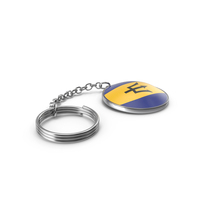 Key Chain Of Barbados Flag PNG & PSD Images