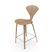 Cherner Wood Leg Stool PNG & PSD Images
