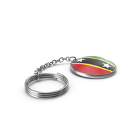 Keychain of a Saint Kitts and Nevis Flag PNG & PSD Images