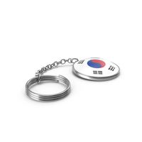 Keychain of a South Korea Flag PNG & PSD Images