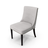 Grey Chrome Stud Button Chair PNG & PSD Images