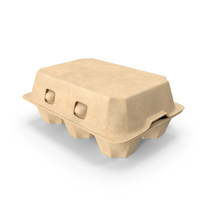 Brown Blank Paper Pulp Carton Of 6 Eggs PNG & PSD Images