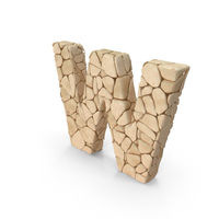 Rock Letter W PNG & PSD Images