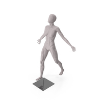 Female Base Body Gray Walks Arms Outstretched PNG & PSD Images