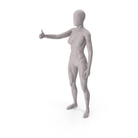 Female Base Body Gray Positive Gesture PNG & PSD Images