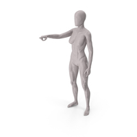 Female Base Body Gray Pointing Finger PNG & PSD Images