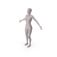 Female Base Body Gray Arms Outstretched PNG & PSD Images