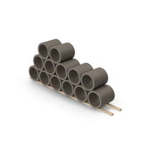 Dark Concrete Pipes Stack PNG & PSD Images