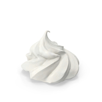 White Meringue Ice Cream Cone PNG & PSD Images