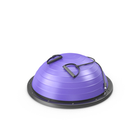 Purple Pilates Half Balance Ball With Elastic Rope PNG & PSD Images