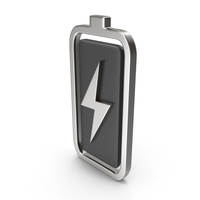 Battery Charging Symbol Silver PNG & PSD Images