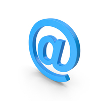 Blue At Symbol PNG & PSD Images