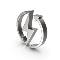 Energy Symbol Silver PNG & PSD Images