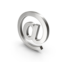 Silver At Symbol PNG & PSD Images