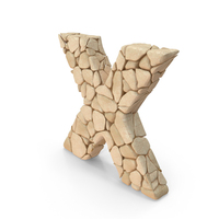 Rock Letter X PNG & PSD Images