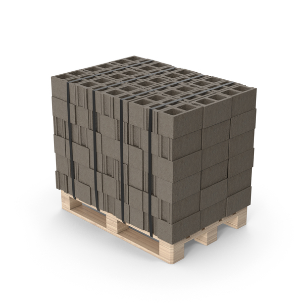 The distribution of the density of the concrete blocks on the pallet