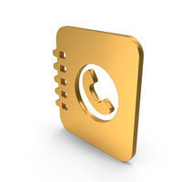 Phone Book Gold PNG & PSD Images