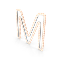 Christmas LED Garland Letter M PNG & PSD Images