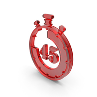 Red Glass 45 Seconds Timer Stop Watch Symbol PNG & PSD Images