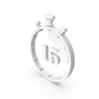 White 15 Seconds Timer Stop Watch Symbol PNG & PSD Images