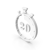 White 20 Seconds Timer Stop Watch Symbol PNG & PSD Images