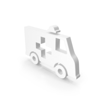 AMBULANCE ICON WHITE PNG & PSD Images