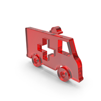 AMBULANCE ICON GLASS PNG & PSD Images