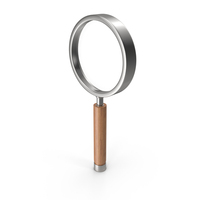 Magnifying Glass With Wooden Handle PNG & PSD Images