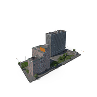 城市块PNG和PSD图像