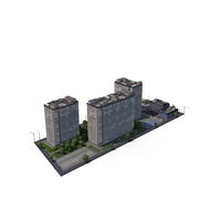 城市块PNG和PSD图像