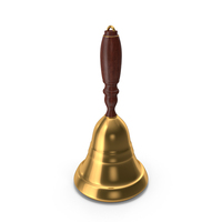 Bell With Old Shellac Wood Handle PNG & PSD Images