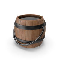Cartoon Wood Water Bucket PNG & PSD Images