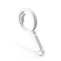 White Magnifying Glass Symbol PNG & PSD Images