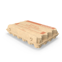 Brown Generic Label Paper Pulp Carton Of 24 Eggs PNG & PSD Images