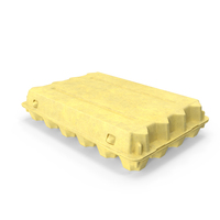 Yellow Blank Paper Pulp Carton Of 24 Eggs PNG & PSD Images