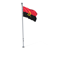 Angola Cloth Flag Stand PNG & PSD Images