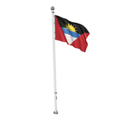 Antigua Barbuda Cloth Flag Stand PNG & PSD Images