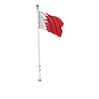 Bahrain Cloth Flag Stand PNG & PSD Images