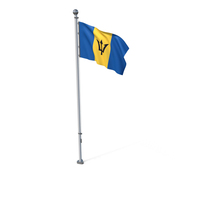 Barbados Cloth Flag Stand PNG & PSD Images