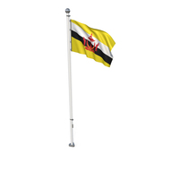 Brunei Cloth Flag Stand PNG & PSD Images