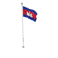 Cambodia Cloth Flag Stand PNG & PSD Images