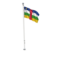 Central African Republic Cloth Flag Stand PNG & PSD Images