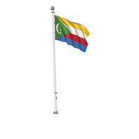 Comoros Cloth Flag Stand PNG & PSD Images