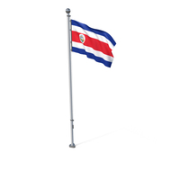 Costa Rica Cloth Flag Stand PNG & PSD Images