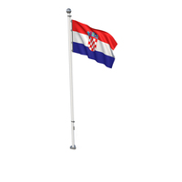 Croatia Cloth Flag Stand PNG & PSD Images