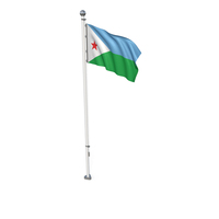Djibouti Cloth Flag Stand PNG & PSD Images